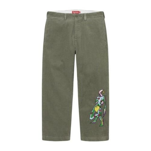 Beperkte oplage Corduroy Chino Pant Supreme , Green , Heren