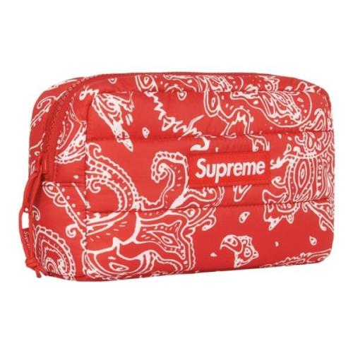 Rode Paisley Puffer Pouch Limited Edition Supreme , Red , Dames