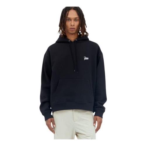 Hoodie van katoenmix fleece Patta , Black , Heren