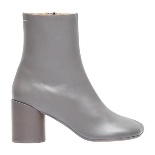 Anatomische enkellaarzen van glad leer MM6 Maison Margiela , Gray , Da...