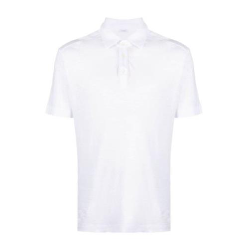 Logo Polo Shirt Wit Malo , White , Heren