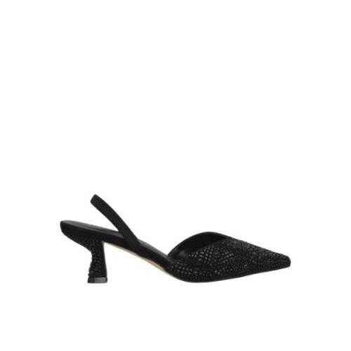 Kristal lage hakken schoenen met puntige neus Alma EN Pena , Black , D...