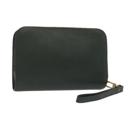 Pre-owned Leather clutches Louis Vuitton Vintage , Black , Dames