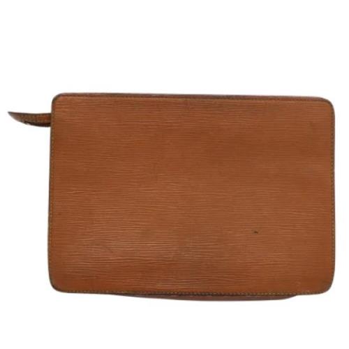 Pre-owned Leather clutches Louis Vuitton Vintage , Brown , Dames