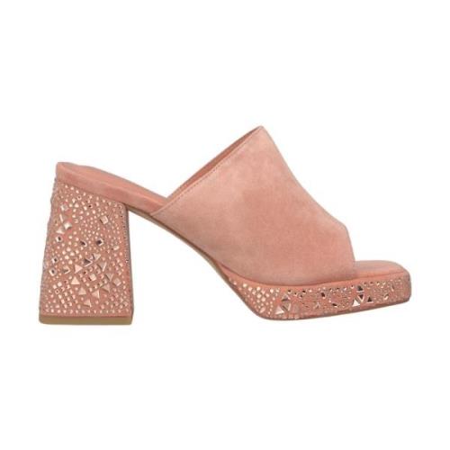 Glitter Platform Sandal Alma EN Pena , Pink , Dames