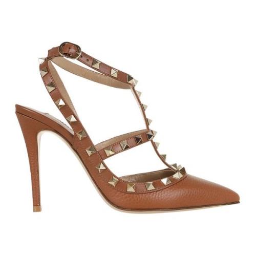 Rockstud Décolleté Schoenen Valentino Garavani , Brown , Dames