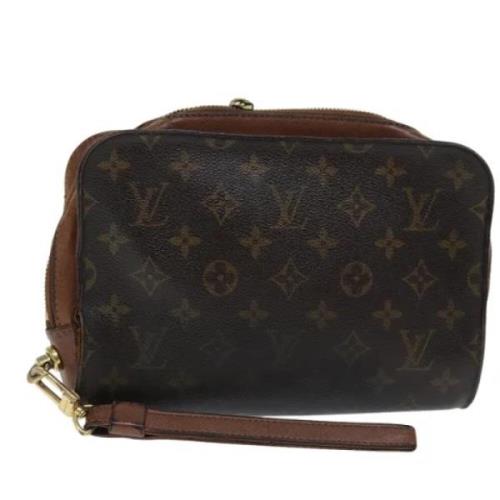 Pre-owned Canvas clutches Louis Vuitton Vintage , Brown , Dames