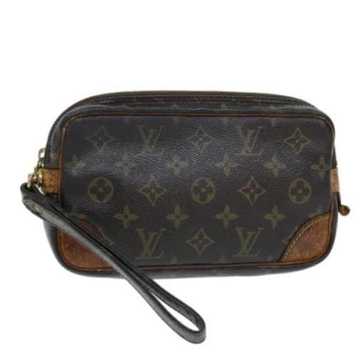 Pre-owned Canvas clutches Louis Vuitton Vintage , Brown , Dames