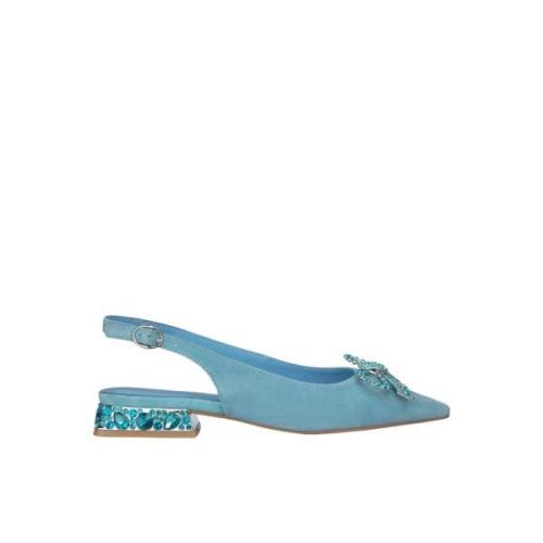 Platte schoen met strass hiel Alma EN Pena , Blue , Dames