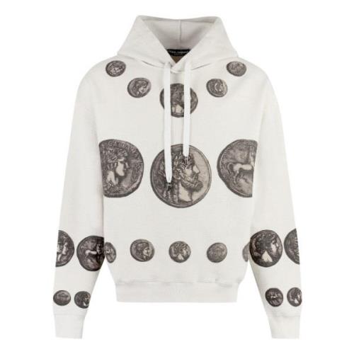 Oversized Sweatshirt met Muntprint Dolce & Gabbana , Beige , Heren