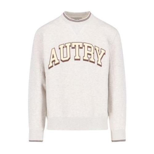 College-geïnspireerde sweatshirt met geribbelde randen Autry , Gray , ...