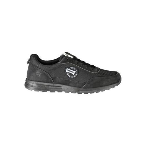 Zwarte Polyester Sneaker met Veters Carrera , Black , Heren