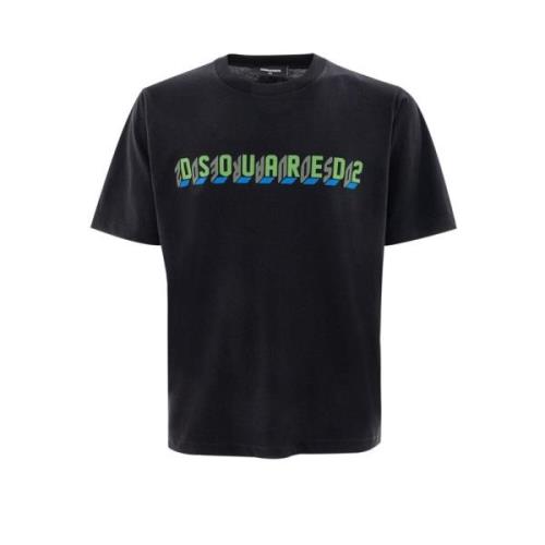 Zwart T-shirt Dsquared2 , Black , Heren