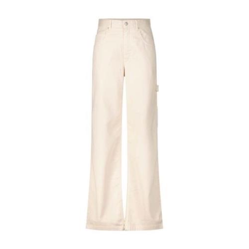 Klassieke High-Waist Wide Leg Jeans Isabel Marant , Beige , Dames