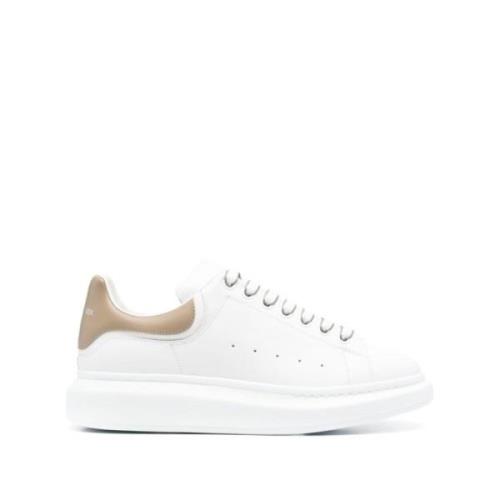 Witte Leren Oversized Sneakers Alexander McQueen , White , Heren