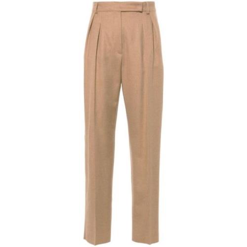 Beige Broek met Geborsteld Effect Max Mara , Beige , Dames