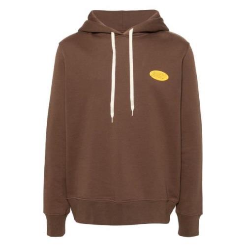 Grijze Katoenen Hoodie met Wit Logo Autry , Brown , Heren