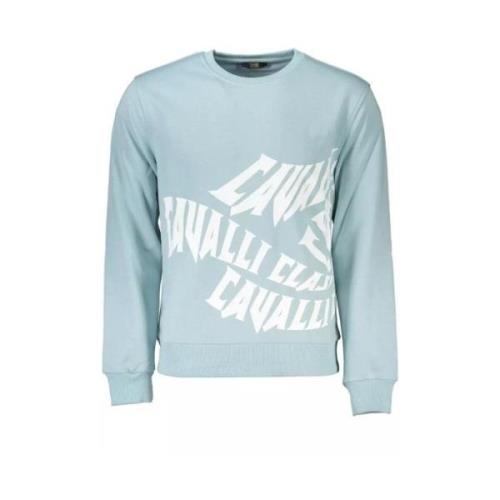 Elegant Comfort Sweatshirt Cavalli Class , Blue , Heren