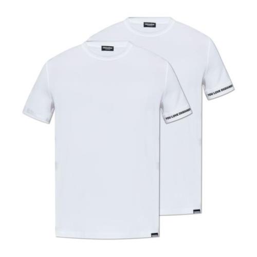 Twee-pack t-shirts uit de Underwear-collectie Dsquared2 , White , Here...