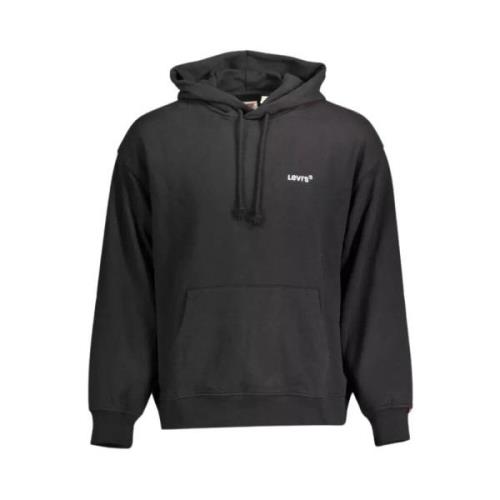 Zwarte Katoenen Hoodie Levi's , Black , Heren