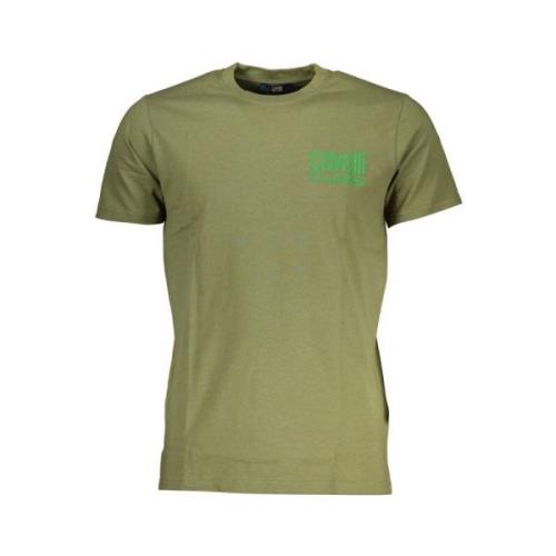 Gedrukt Logo Ronde Hals T-Shirt Cavalli Class , Green , Heren