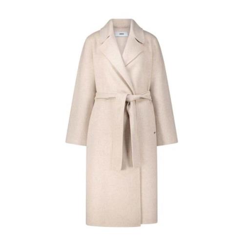 Gebelde Wollen Jas Cinque , Beige , Dames