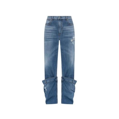 Jeans met decoratieve omslagen JW Anderson , Blue , Dames