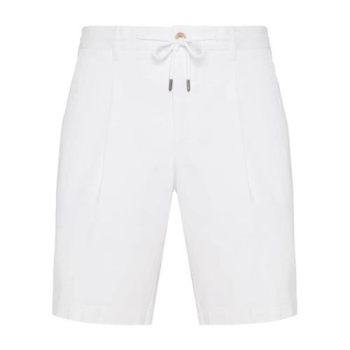 Stretch Katoen Zomer Bermuda Shorts Boggi Milano , White , Heren