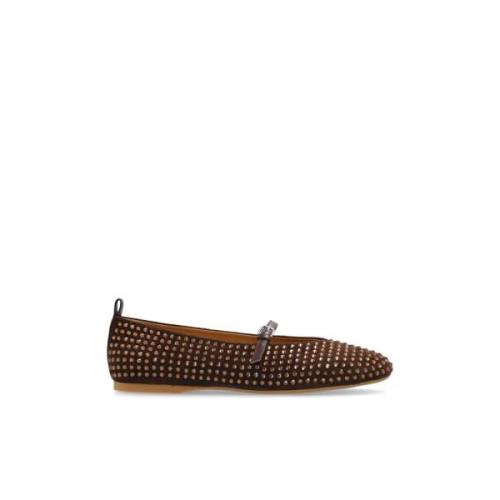 Leren Mary Jane Ballet Flats JW Anderson , Brown , Dames