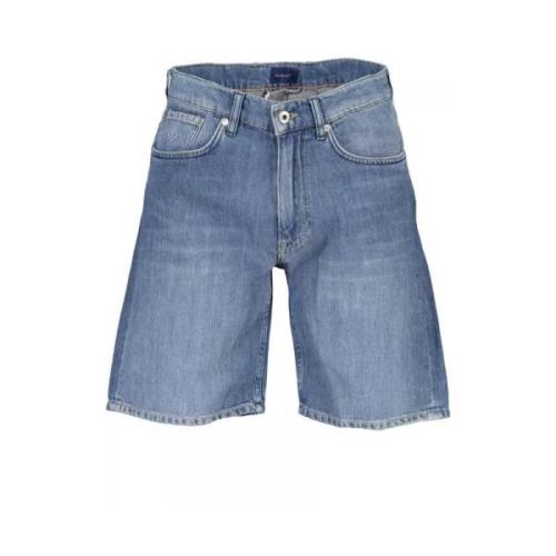 Zomerbries Vervaagde Bermuda Jeans Gant , Blue , Heren