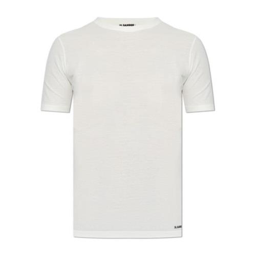 Katoenen t-shirt Jil Sander , White , Dames