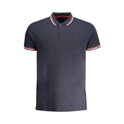 Blauw Katoenen Polo Shirt met Korte Mouwen Cavalli Class , Blue , Here...