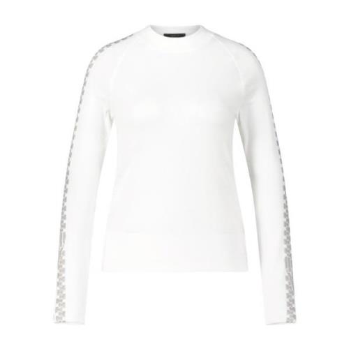 Geribbeld Langarmshirt Marc Cain , White , Dames