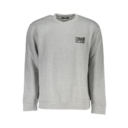 Grijs geborduurd sweatshirt Cavalli Class , Gray , Heren