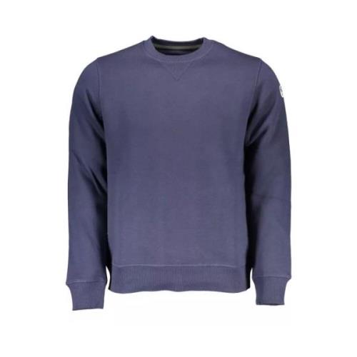 Blauw Logo Sweatshirt met Ronde Hals North Sails , Blue , Heren