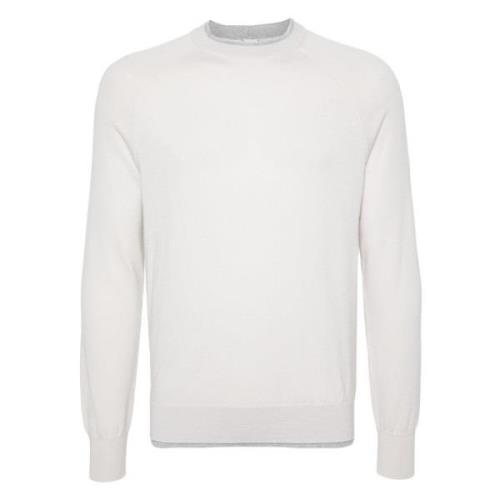 Raglan Crew Neck T-shirt Eleventy , White , Heren