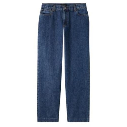 Hoge Taille Sailor Jeans Indigo Gewassen A.p.c. , Blue , Dames