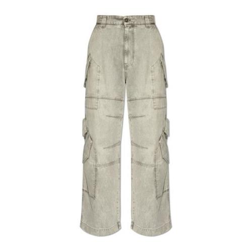 Cargo jeans Versace , Gray , Heren