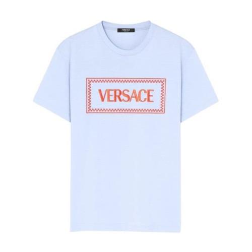 Blauwe Clear T-shirts en Polos Versace , Blue , Heren