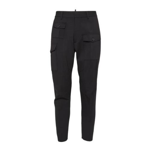 Cargo Broek Zwart Dsquared2 , Black , Heren