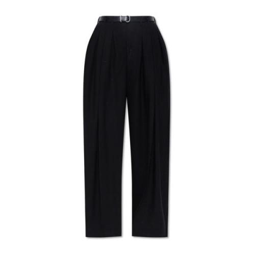 Wollen broek Jil Sander , Black , Dames