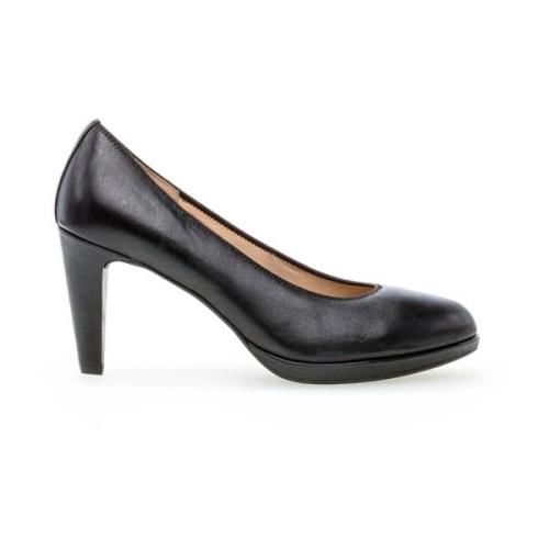 Zwarte Fluwelen Avond Slip-On Hakken Gabor , Black , Dames