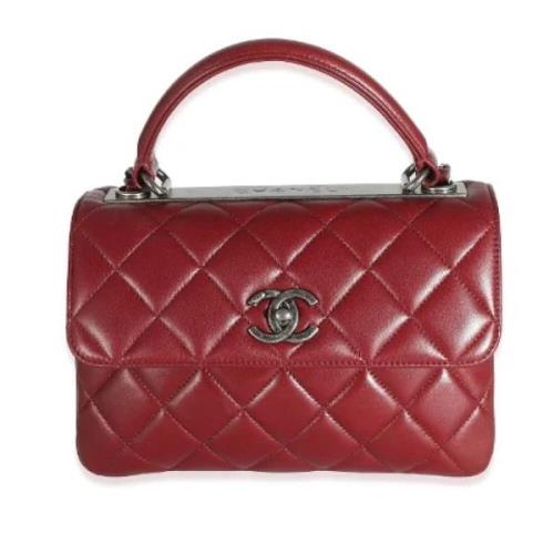 Pre-owned Leather chanel-bags Chanel Vintage , Red , Dames