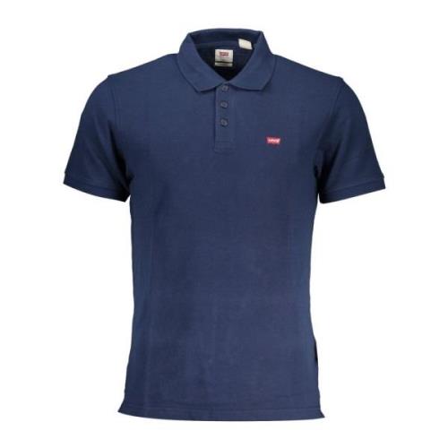 Blauw Katoenen Poloshirt Levi's , Blue , Heren