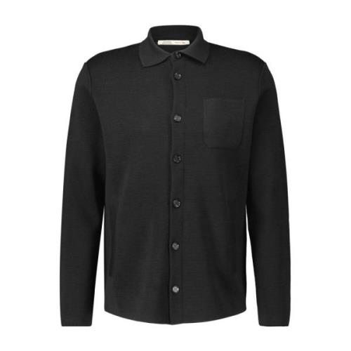 Wollen Shirt Vest Maurizio Baldassari , Black , Heren