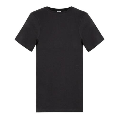 Zwart Curved Seam Tee TotêMe , Black , Dames