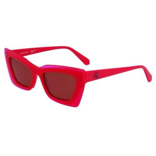 Rode Lens Zonnebril Ckj23656S 675 Calvin Klein , Pink , Unisex