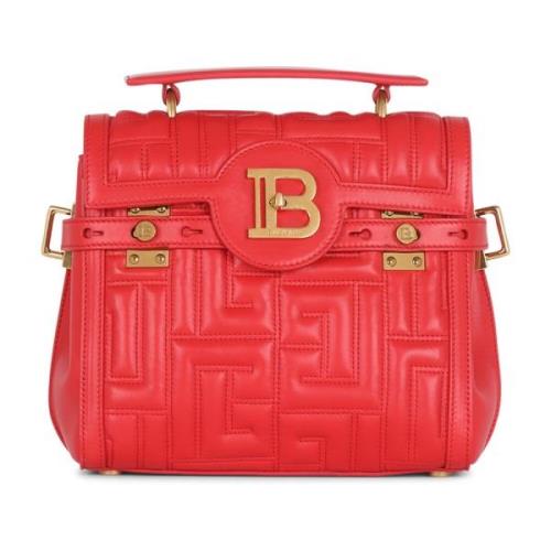 Gewatteerde leren B-Buzz 23 tas Balmain , Red , Dames