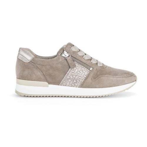 Suède sneakers met ritssluiting Gabor , Beige , Dames