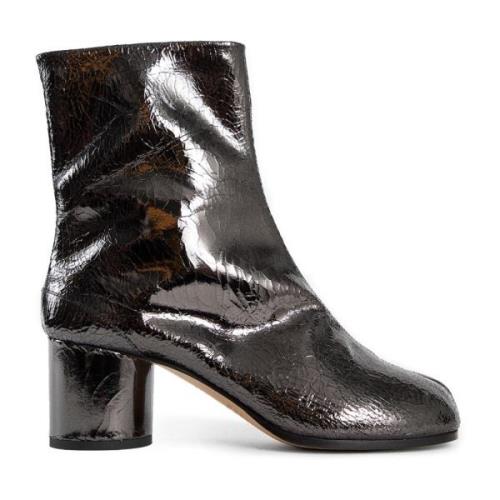 Spiegeleffect Leren Enkellaarzen Maison Margiela , Gray , Dames